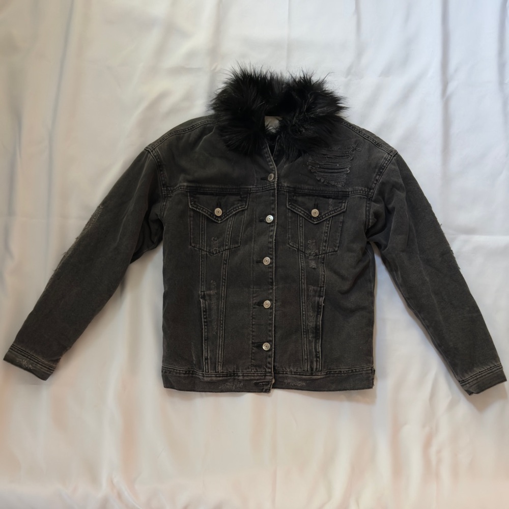 American Eagle Distressed Denim Jacket